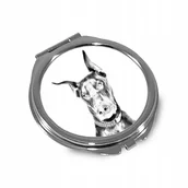 Lusterka do makijażu - Doberman Lusterko kieszonkowe składane do torebki - miniaturka - grafika 1