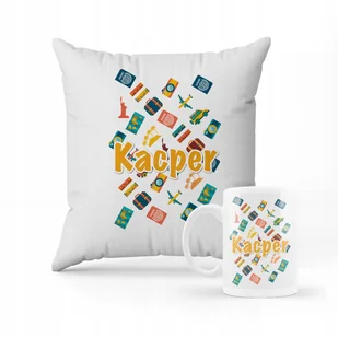 Zestaw Poduszka + Kubek Do Przedszkola Samolot - Gadżety dla niej i dla niego - miniaturka - grafika 1