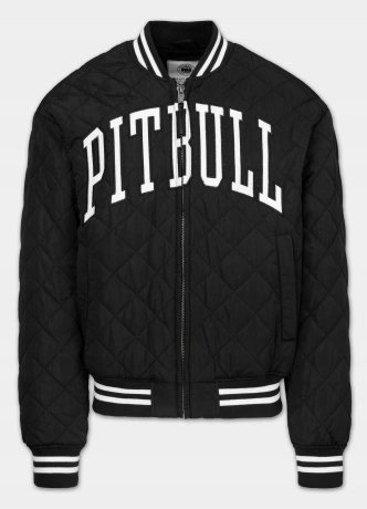 Kurtka męska przejściowa bejsbolówka Pit Bull Jupiter czarna XXXL