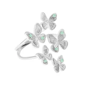 Sygnety - Pierścionek multi Papillon posrebrzany - Lilou - miniaturka - grafika 1