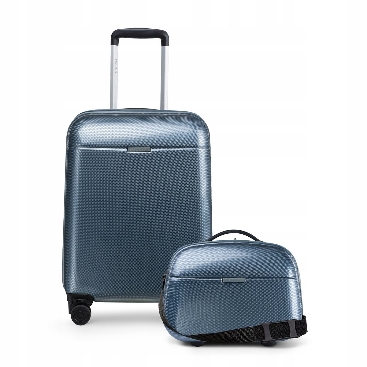 PUCCINI Zestaw WALIZEK Podróżnych Kabinowa + Kuferek PC Poliwęglan 2w1