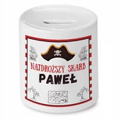 Skarbonki - Skarbonka 330 ml Dla Pawła Syna Dziecka Prezent z Nadrukiem ze Zdjęciem + Opakowanie na prezent (wzór 03) - miniaturka - grafika 1