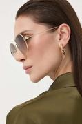 Okulary przeciwsłoneczne - Gucci okulary przeciwsłoneczne damskie kolor złoty - miniaturka - grafika 1
