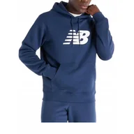 Bluzy sportowe męskie - Bluza na co dzień męska NEW BALANCE ciepła z kapturem - miniaturka - grafika 1