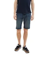 Spodenki damskie - TOM TAILOR Męskie 1036299 bermudy dżinsowe szorty, 10120-Used Dark Stone Blue Denim, 32, 10120 - Used Dark Stone Blue Denim, 32 - miniaturka - grafika 1