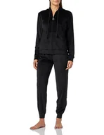 Kurtki damskie - Emporio Armani Damska kurtka Chenille Full Zip Jacket+Pants (2 sztuki), czarny, XL - miniaturka - grafika 1
