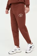 Spodnie męskie - Fila spodnie dresowe kolor brązowy gładkie - miniaturka - grafika 1