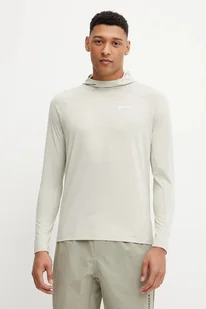 Jack Wolfskin bluza outdoorowa Prelight Swift męska kolor beżowy z kapturem gładka A63797 - Bluzy męskie - miniaturka - grafika 1