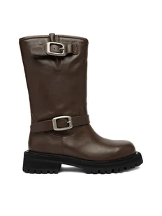 G-Star Raw Botki EO-ERVA-LT2520-101 Brązowy - Botki damskie - miniaturka - grafika 1