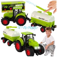 Zabawki interaktywne dla dzieci - Traktor Rolniczy z Przyczepą Cysterną - Napęd, Dźwięk Z904 - miniaturka - grafika 1