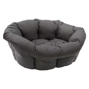 Ferplast Siesta Deluxe, biały kosz z poduszką w kolorze antracytu, 73x55x27cm| Dostawa i zwrot GRATIS! - Legowiska dla psów - miniaturka - grafika 1