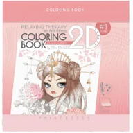 Literatura popularno naukowa dla młodzieży - Kolorowanka antystresowa Princesses - miniaturka - grafika 1
