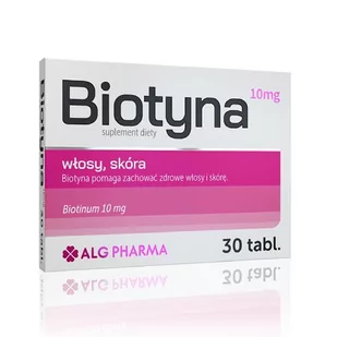 ALG PHARMA Biotyna 10mg, 30 tabletek - Włosy, skóra, paznokcie - miniaturka - grafika 1