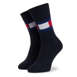 Tommy Hilfiger Skarpety Wysokie Unisex 481985001 Dark Navy 322 - Skarpetki damskie - miniaturka - grafika 1