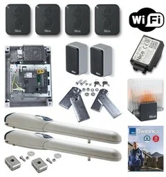 Nice Zestaw WINGO WG3524 24V do 200 kg + 4 Piloty ERA FLOR + Lampa ELDC + BIDI WIFI - Zestawy do bram - miniaturka - grafika 1