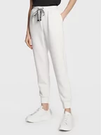 Dresy damskie - Gaudi Jeans Spodnie dresowe 311BD24008 Biały Regular Fit - miniaturka - grafika 1