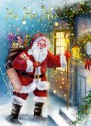 Kartki okolicznościowe i zaproszenia - Henry Karnet B6 Boże Narodzenie Mikołaj u drzwi - miniaturka - grafika 1