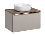 Szafki łazienkowe - Szafka do łazienki z umywalką, Santa Fe, 80x46x46 cm, beżowy, mat - miniaturka - grafika 1