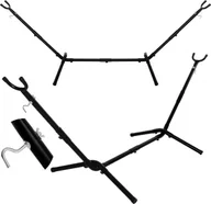 Hamaki - Stojak na hamak, metalowy stelaż na hamak ogrodowy 120kg czarny UNIWERSALNY - miniaturka - grafika 1