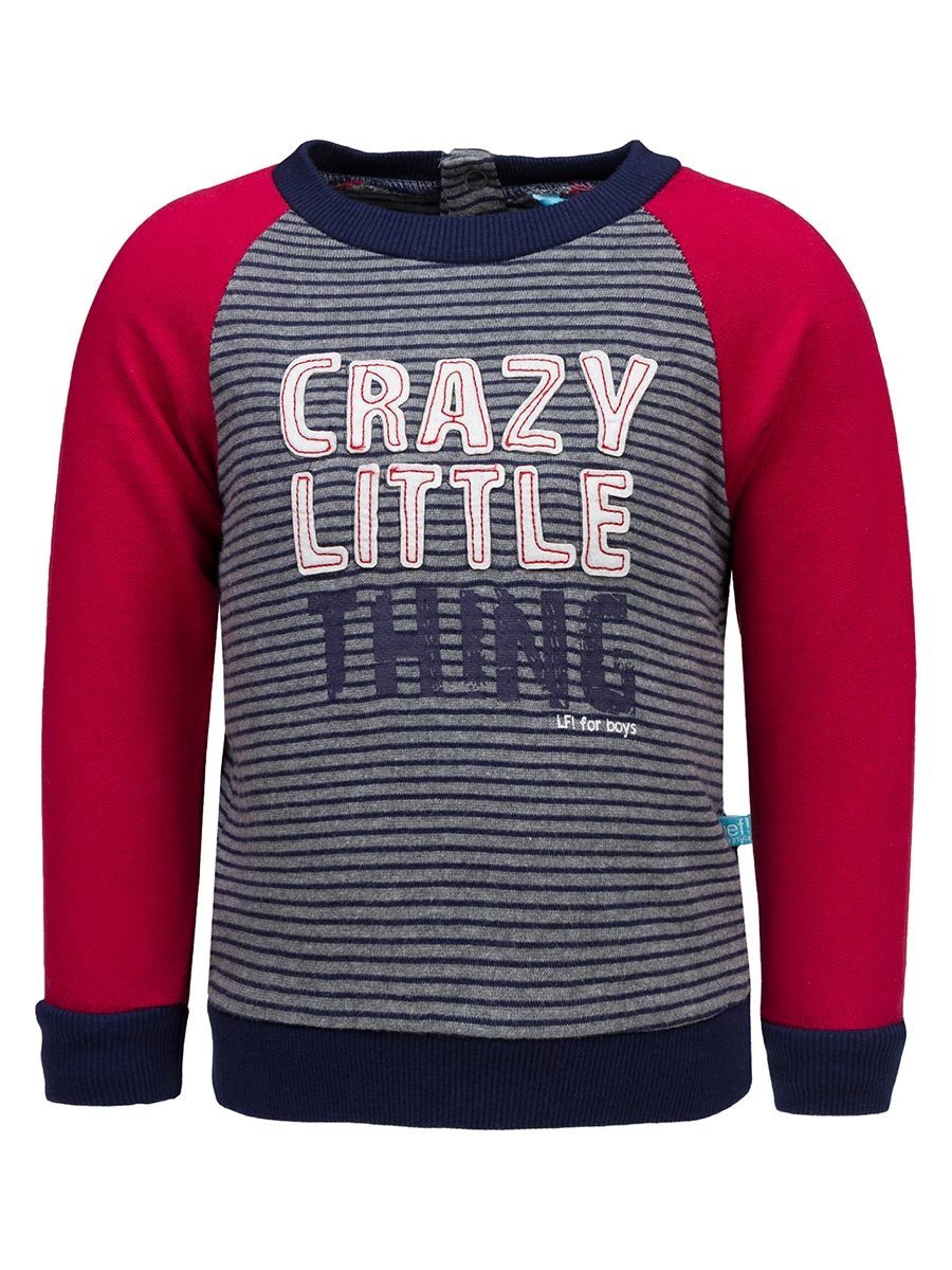 Chłopięca bluzka z długim rękawem granatowo-czerwona Lief r.68