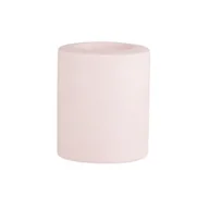 Świeczniki - Świecznik cermaiczny 6,5 x 6,5 x 8 cm pudrowy róż - miniaturka - grafika 1