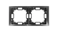 Klawisze i ramki - Kontakt Simon BASIC NEOS Ramka GRAFIT MAT BMRC2/28 - miniaturka - grafika 1