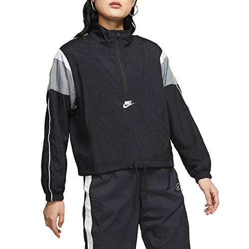 Nike W NSW HRTG JKT WVN damska kurtka sportowa, czarno-szara, biała