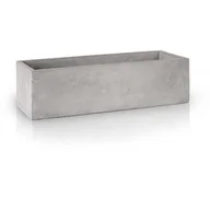 Donice - Osłonka doniczki rynna wewnętrzna 32 cm szary beton - miniaturka - grafika 1