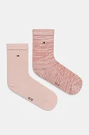 Skarpetki damskie - Tommy Hilfiger skarpetki 2-pack damskie kolor różowy 701229862 - miniaturka - grafika 1