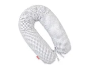 Poduszki do karmienia - Poduszka ciążowa Longer dla kobiet w ciąży do spania - Groszki granatowe - miniaturka - grafika 1