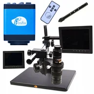 Mikroskopy i lupy - Rosfix Mikroskop cyfrowy z regulowanym ramieniem Earth Pro MCEP-0.5X-PZRR + Wyświetlacz 8 cali+ Uchwyt do mikroskopu cyfrowego+ Kamera Draco Blue - miniaturka - grafika 1