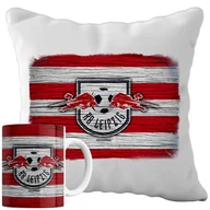 Gadżety dla niej i dla niego - Kubek Poduszka Rb Leipzig 330ml 40x40cm z Napisem Zestaw PIłkarski Napis - miniaturka - grafika 1