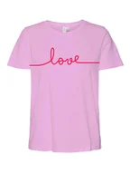 Koszulki i topy damskie - Vero Moda Koszulka "Kami" w kolorze jasnoróżowym - miniaturka - grafika 1