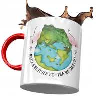 Kubki - Kubek Czerwony na Urodziny 80 80te 80-te Prezent z Nadrukiem ze Zdjęciem + Opakowanie na prezent (wzór 02) - miniaturka - grafika 1