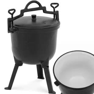 Kociołek żeliwny - z pokrywką - 7 l - emaliowany - Royal Catering RC-POT-06 - Akcesoria gastronomiczne - miniaturka - grafika 1