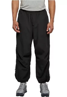 Spodenki męskie - Urban Classics Męskie spodnie nylonowe Parachute Pants Black L, czarny, L - grafika 1