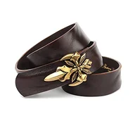 Paski - Anthoni Crown Unisex 4SG340-105 pasek, ciemnobrązowy, 105 - miniaturka - grafika 1