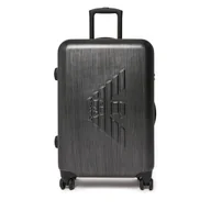 Walizki - Walizka średnia Emporio Armani EM001930 AF15459 U8097 Szary - miniaturka - grafika 1