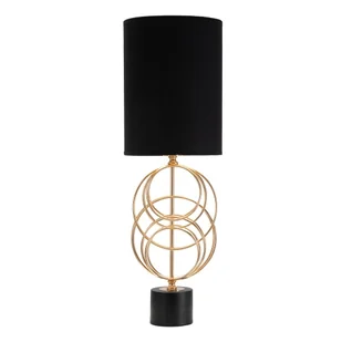 Czarna lampa stołowa Mauro Ferretti Circly, wys. 65 cm - Noże stołowe - miniaturka - grafika 1