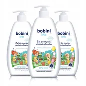Kosmetyki kąpielowe dla dzieci - Bobini Żel Do Mycia Ciała i Włosów dla Dzieci 3x500 ml - miniaturka - grafika 1