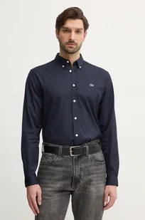 Lacoste koszula bawełniana męska kolor granatowy regular z kołnierzykiem button-down CH2933 - Koszule męskie - miniaturka - grafika 1