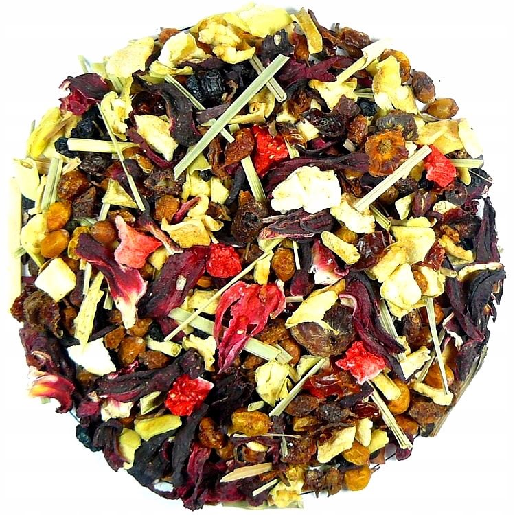 Herbatka Owocowa Wzmocnienie czarny bez Truskawka trawa cytrynowa 1kg