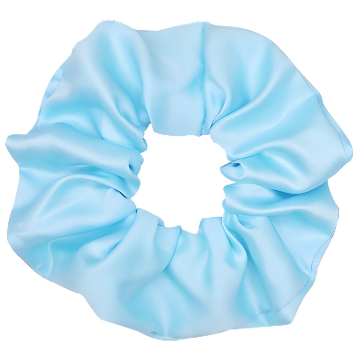Gumka do Włosów Niebieska Satynowa Bez Łączeń Wygodna i Bezpieczna