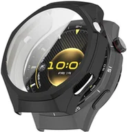 Akcesoria do smartwatchy - SILIKONOWE ETUI Z OSŁONĄ EKRANU DO HUAWEI WATCH GT 6 PRO 46 MM OCHRONA 360, CZARNE - miniaturka - grafika 1