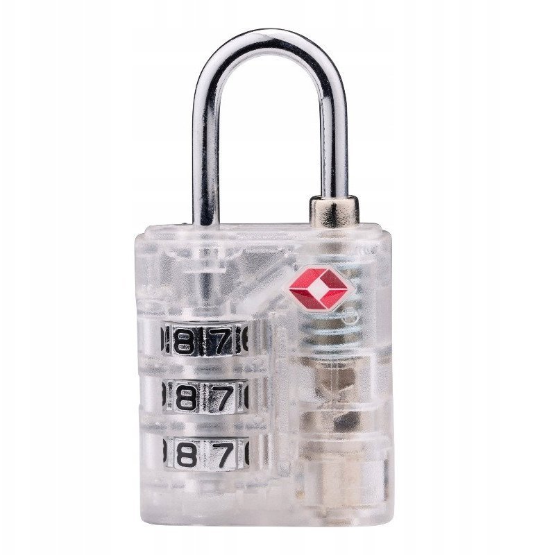 Dunlop - Kłódka do walizki / bagażu na szyfr TSA Biały