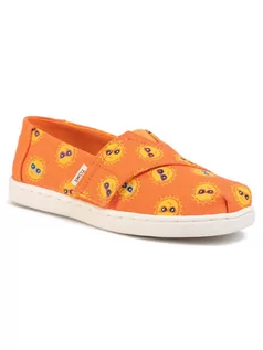 Buty dla dziewczynek - Toms Półbuty Tiny Classic 10015217 Pomarańczowy - grafika 1