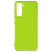 Etui i futerały do telefonów - Tylna obudowa Samsung Galaxy S21 Plus Semi-Rigid Silicone Soft-Touch Finish zielona - miniaturka - grafika 1