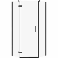 Kabiny prysznicowe - Cersanit S160-016 KABINA PRYSZNICOWA PIĘCIOKĄTNA JOTA CZARNA 90X90X195 LEWA TRANS - miniaturka - grafika 1