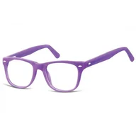 Okulary korekcyjne, oprawki, szkła - Okulary dziecięce zerówki Nerdy AK48D fioletowe - miniaturka - grafika 1