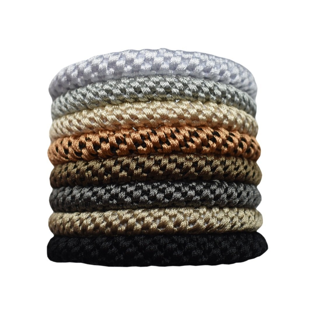 Zestaw Gumek Frotek Elastyczne Frotki Gumki Mocne do Włosów 8 szt Brąz